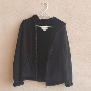 Make Offer! GreenTea Black Fleece Jacket